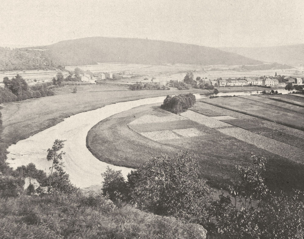 ARDENNES. Bords de la Semoy 1906 old antique vintage print picture